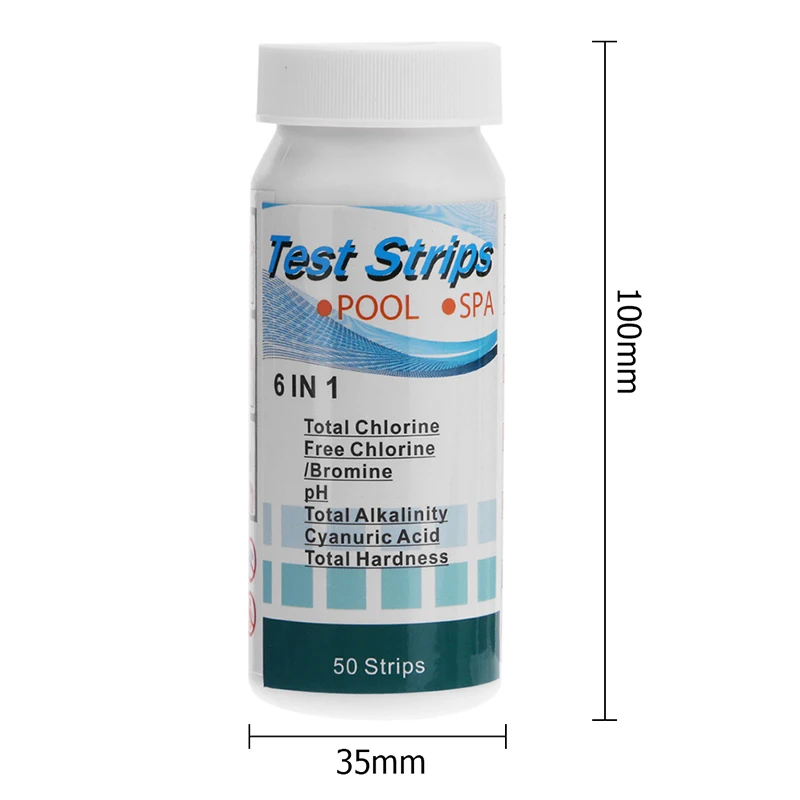 6в1 плавательный бассейн Спа Тест-Полоски хлор PH Щелочность измеритель жесткости воды