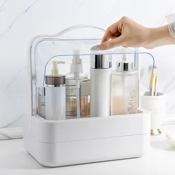 

Dust-Proof Desktop Drawer Dresser Rack Beautician Portable Cosmetic Storage Box Sundries Organizer For Women Cosmetics #15/6