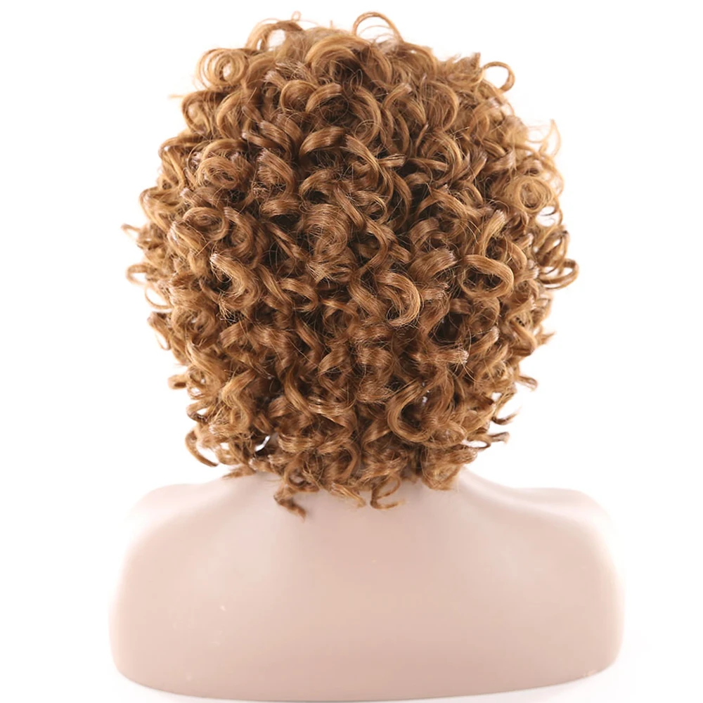 Парики из синтетических волос Kinky Curly высокая температура волокно X TRESS смешанный
