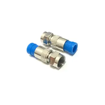

100 pcs Black nickel plating UK Professional 75-5 RG6 Coax Coaxial Compression Fitting F Connector Adapter Plug