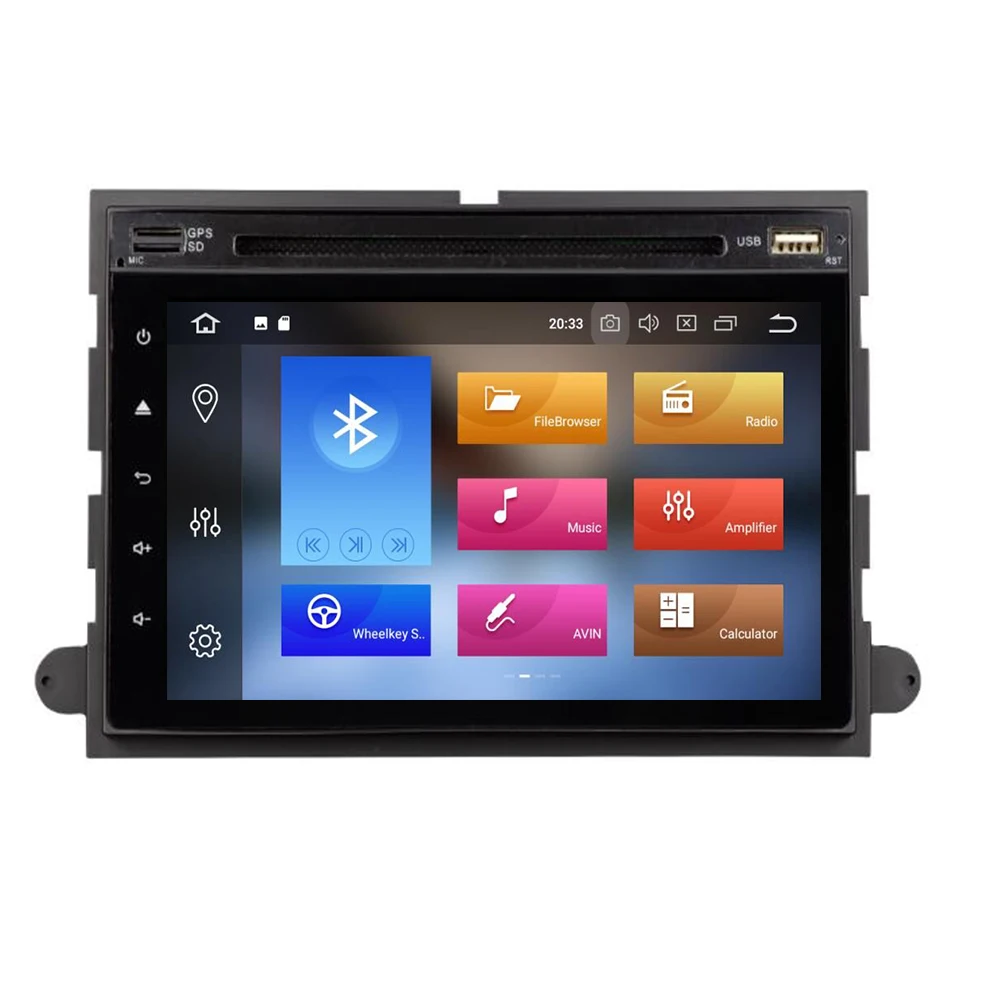 2 Din Android 10 автомобильный DVD плеер для Ford F150 F350 F450 F550 F250 Fusion темно серая Экспедиция