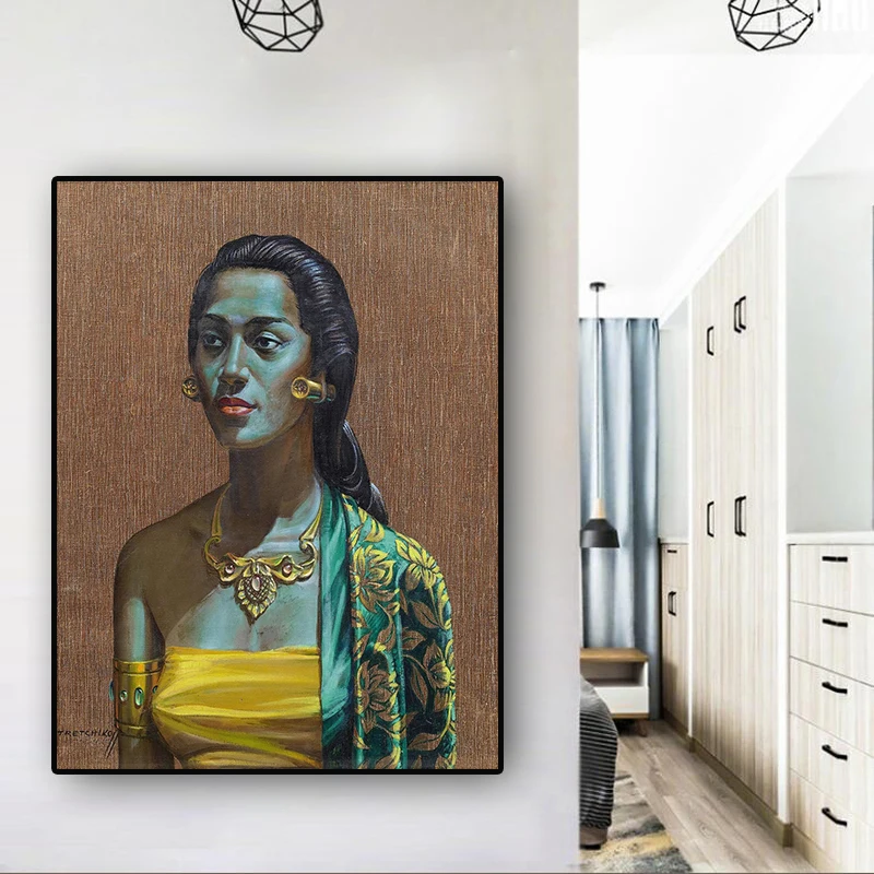 Портрет девушки Tretchikoff Vintga Balinese картина маслом на холсте постеры и принты