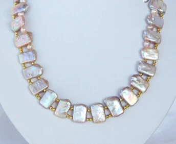 

Jewelr 004740 big 17mm baroque lavender freshwater cultured pearl necklace