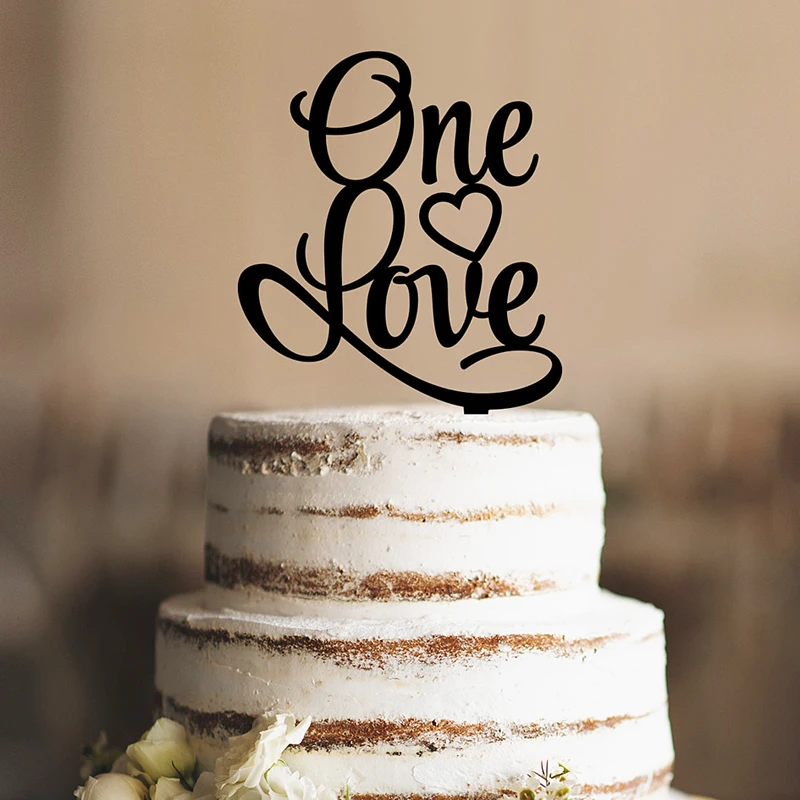 E Love Unique Wedding Cake Topper Romantic Wedding Cake