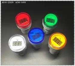1 шт. AD16-22DSV 22 мм AC60-500V красный, зеленый, желтый, синий, белый Напряжение цифровой измеритель Дисплей индикатор Фирменная Новинка