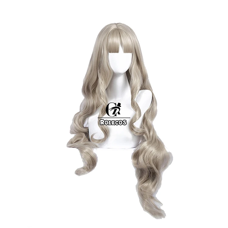 ROLECOS-DARLING-in-the-FRANXX-Cosplay-Headwear-KOKORO-556-Cosplay-Synthetic-Hair-90cm-Curly-Gray-Long