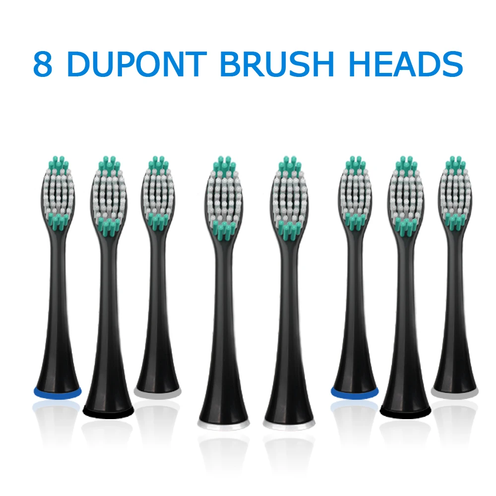 Electric Toothbrush USB Inductive Charging Sonic Toothbrush Adults Electric Sonic toothbrush Black 8 Brush Heads & Travel Case Electric Toothbrush USB Inductive Charging Sonic Toothbrush Adults Electric Sonic toothbrush Black 8 Brush Heads & Travel Case