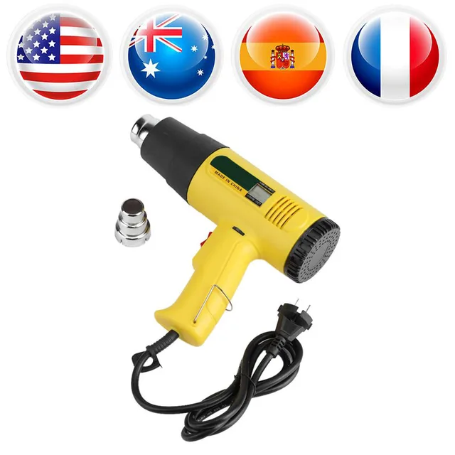 AC 220V Hot Air Heat Gun 2000W Electric Blower Hot/Cold Wind Heat Gun Adjustable Temperature Air Volume Heating Gun Power Tools