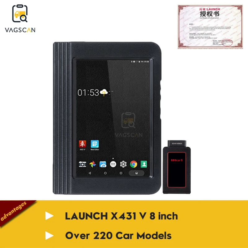 Launch X431 8 дюймов Wifi Bluetooth диагностический инструмент полная система X 431 V Авто OBD2