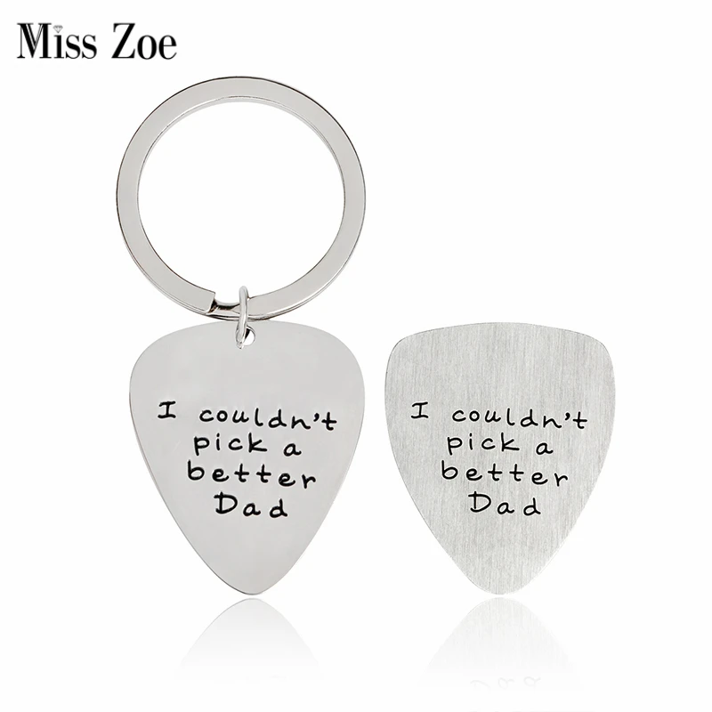 

I couldn't pick a better dad I pick you Always Forever Keychain Guitar Pick Key Chain Cool Jewelry Gift for Men Boyfriend