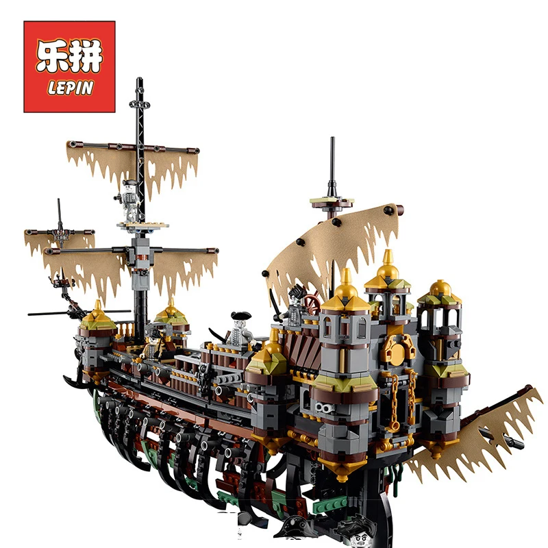 

LEPIN 16042 2344Pcs The Slient Mary Pirate Ship Series Children Educational Model Building Blocks Bricks Toys LegoINGlys 71042