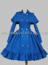 Gothic Victorian Lolita Steampunk Cotton Cape Coat Dress Lolita Channel A-Line 4XL For Sale Tea Party Dresses