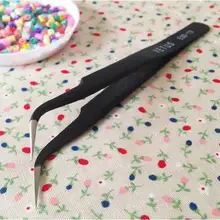 Углеродистая сталь высокая точность черный Изогнутый пинцет DIY кусачки тесьма кусачки Хама бисера ремесленных зажим плоскогубцы