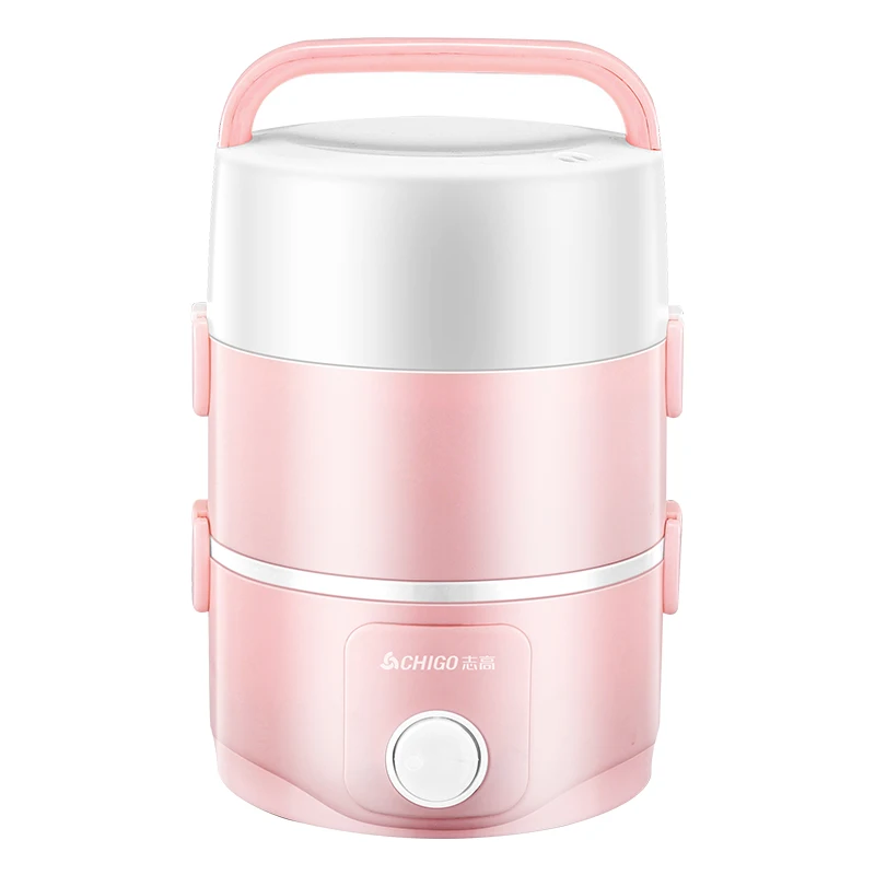 

Electric Lunch Box Three Layers Pluggable Insulation Heating Cooking Charging 1-2 People 2L