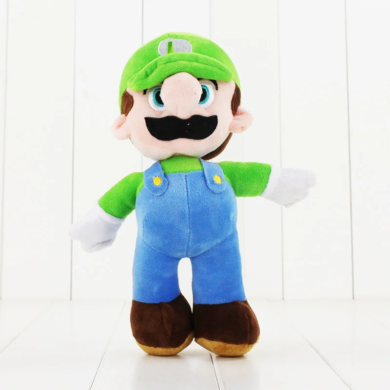 4 стиля 25 см Супер Марио Bros Плюшевые игрушки Марио Луги мягкие куклы игрушки подарок для детей - Цвет: 25cm green hat luigi