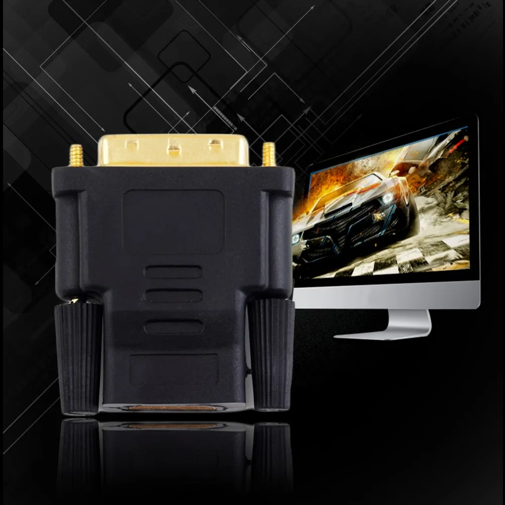 

DVI-I Male to HDMI Adapter Golden-Plated Connectors Converter Coaxial 1080P Supporting For HDTV LCD Monitor