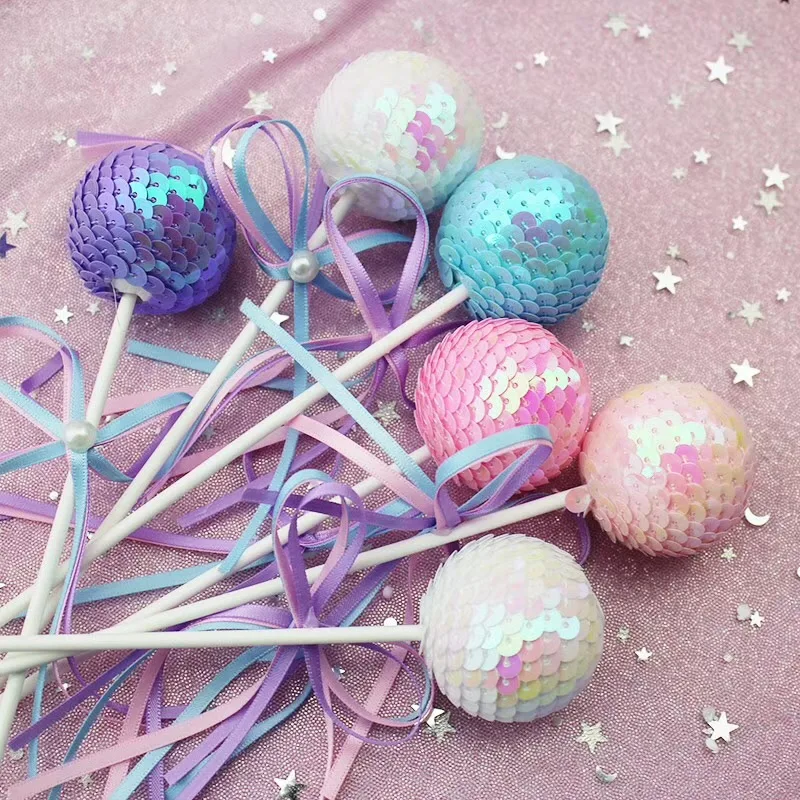 

1pcs cake decoration toppers cake accessories romantic glittered sequins cake topper flags party decoration dessert lovely gifts