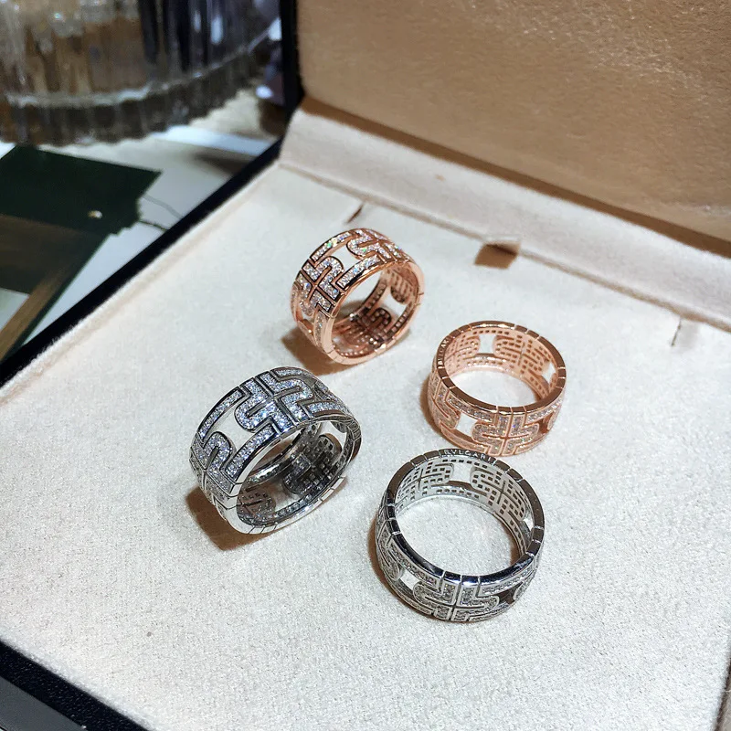 

Fashion Hot Sale Brand 925 Sterling Silver Rhinestone Ring Single Circle Shaped Ring Ring Silver Jewelry for Women