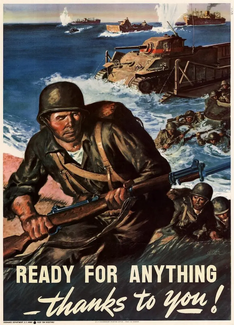 Винтаж США WW2 производство рекламный плакат готов к чему угодно спасибо