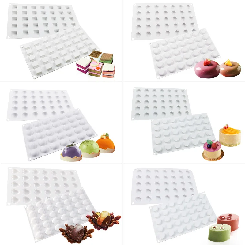 

35 Holes Ball Round Square Heart Silicone Forms For Baking Bakeware Cake Mousse Chocolate Mold Jelly Mould Pastry Tools