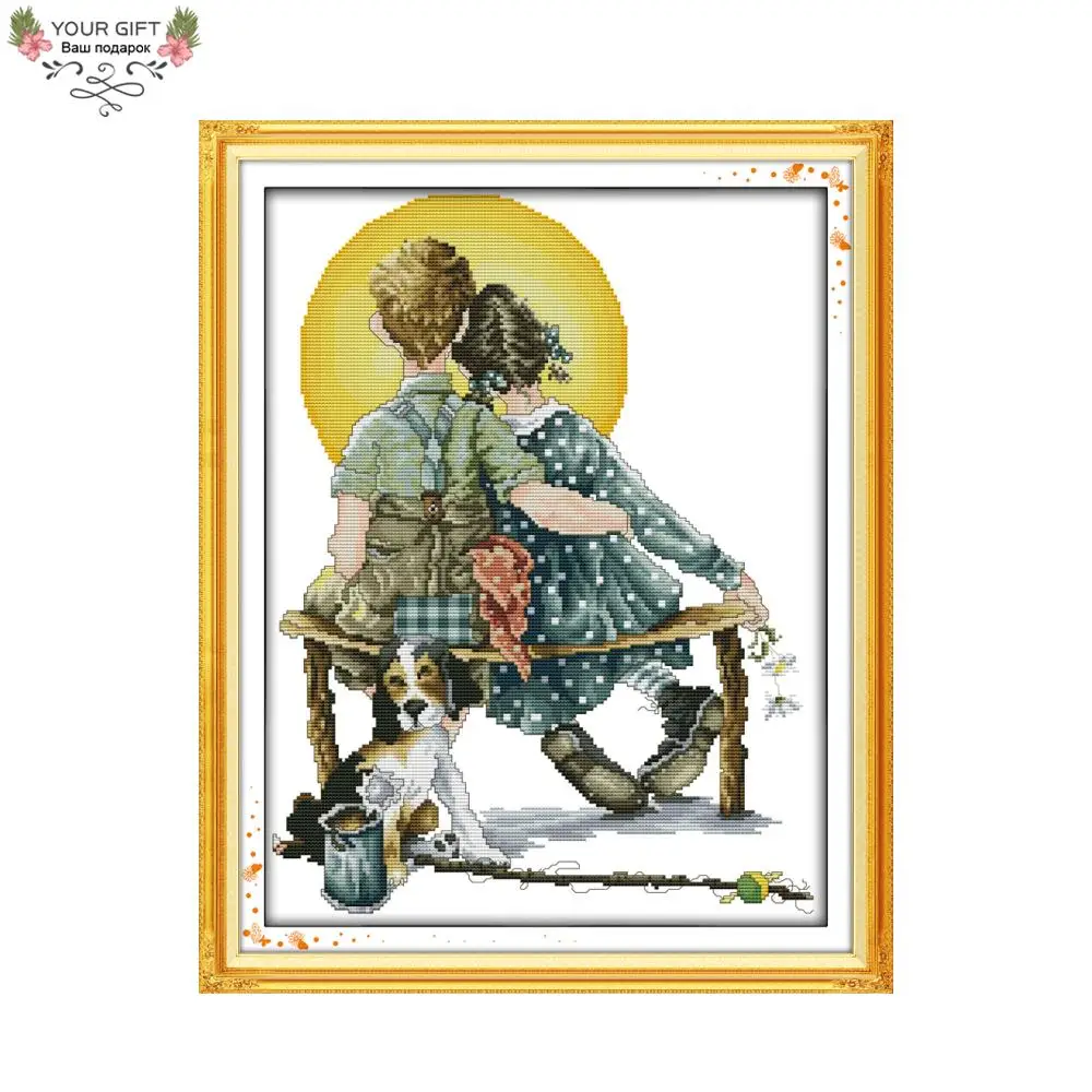 Joy Sunday R918 (3) Бесплатная доставка 14CT 11CT Счетный и штампованный домашний декор Милая