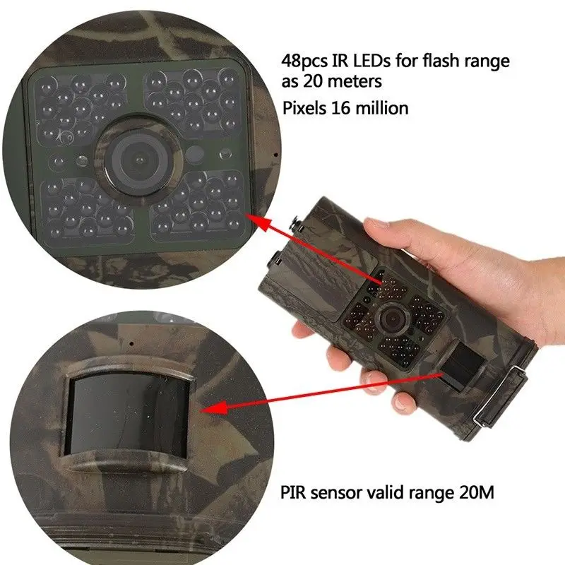 

16MP Hunting Camera Infrared Wildlife Trail Cameras HC700A Night Vision Scouting Photo Trap Cam 0.5 Second Trigger Speed