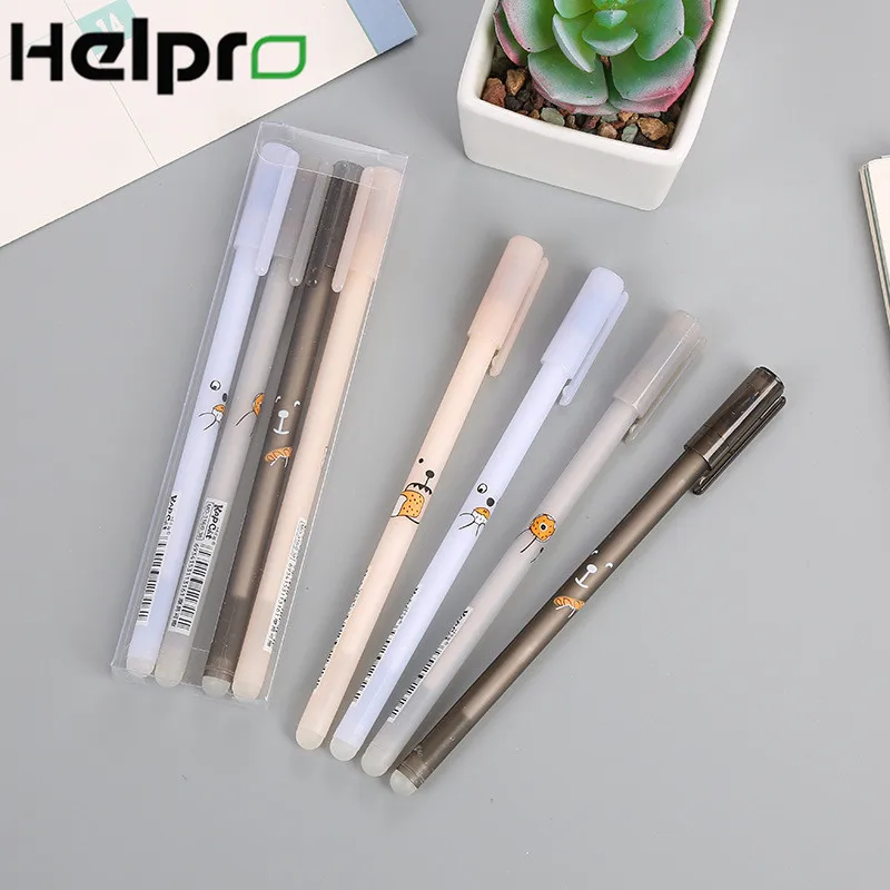 

Helpro 1 Pcs Cartoon Cute Gel Pen Erasable Blue Refill 0.38mm Writing Pen Office School Stationery Supplies Student Set