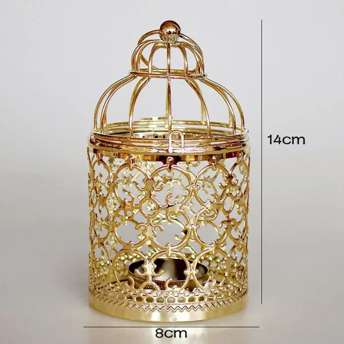 Металлический полый Марокканский Фонарь Подсвечник чайный светильник Колыбель для украшения дома комнаты E2S