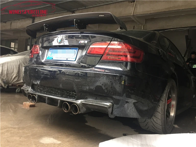 Для BWM F30 F80 E90 E92 E46 F82 M3 M4 318i 320i 325i 330i GTS Стиль углеродного волокна универсальный спойлер заднего крыла