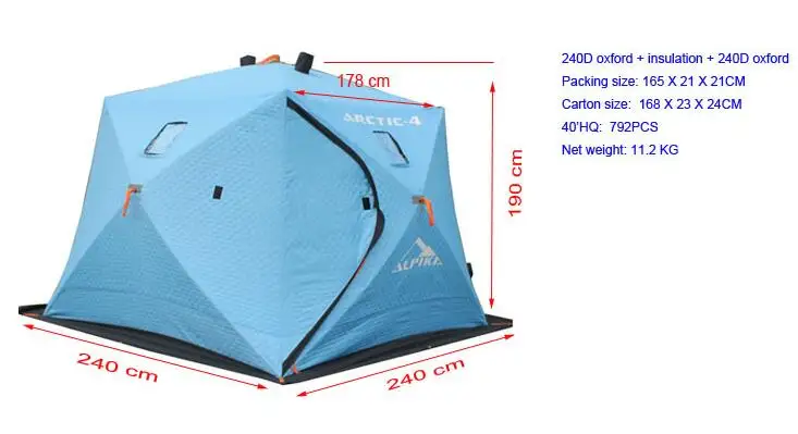 Patent ultralight camping tent for 2 3 person trekking
