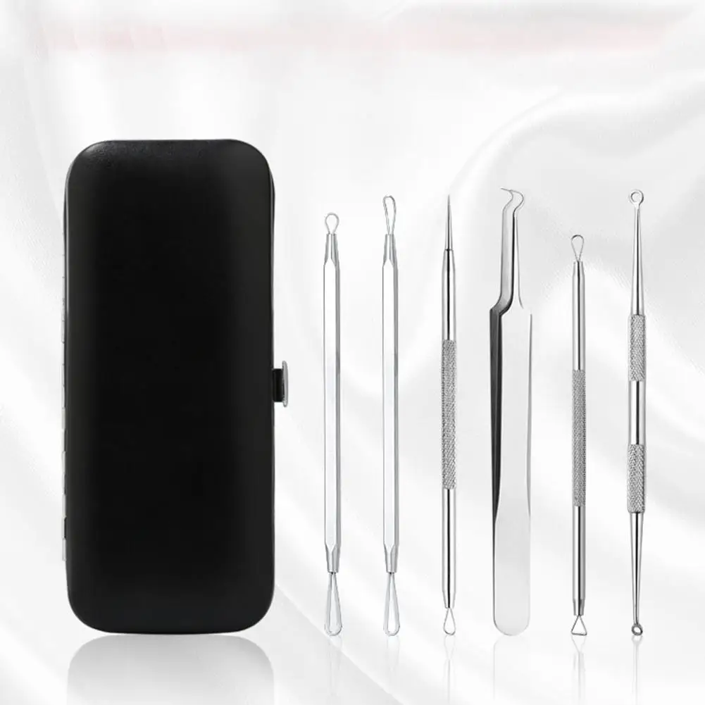 

BellyLady 6pcs/set Blackhead Comedone Acne Pimple Belmish Extractor Vacuum Blackhead Remover Tool Spoon for Face Skin Care Tool