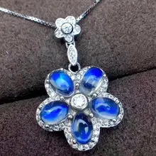 Натуральный лунный камень или топаз или ожерелье из турмалина Подвеска Серебро 925 пробы 0.5ct* 5 шт драгоценный камень# J18052304