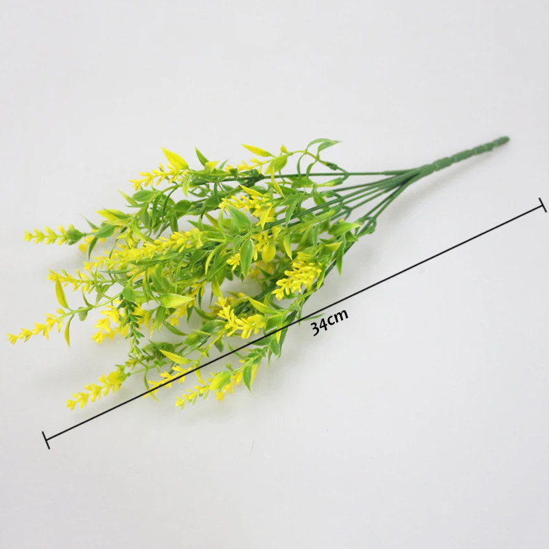 JAROWN Artificial Plants Fake Plastic Lavender 7 Branch Simulation Plastic Flower Bouquet For Wedding Home Party Decoration (4)