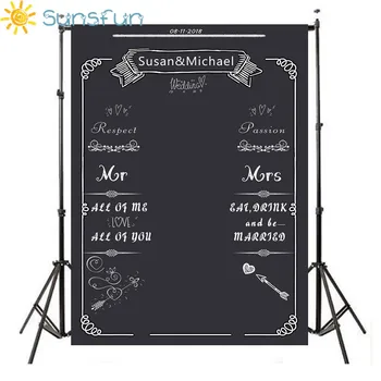 

Sunsfun DIY Wedding Background Idea Chalk Archway backdrop chalkboard Custom name date backdrop photocall