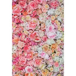 На заказ Виниловый фон для детской цветной розы новая ткань фланелевые фоны для детской свадебной фотостудии