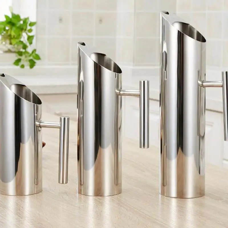 

Stainless Steel Cold Water Pot Durable Straight Ice-resistant Jug Kettle for Home Kitchen Bar Supply Juice Drink Container Tool