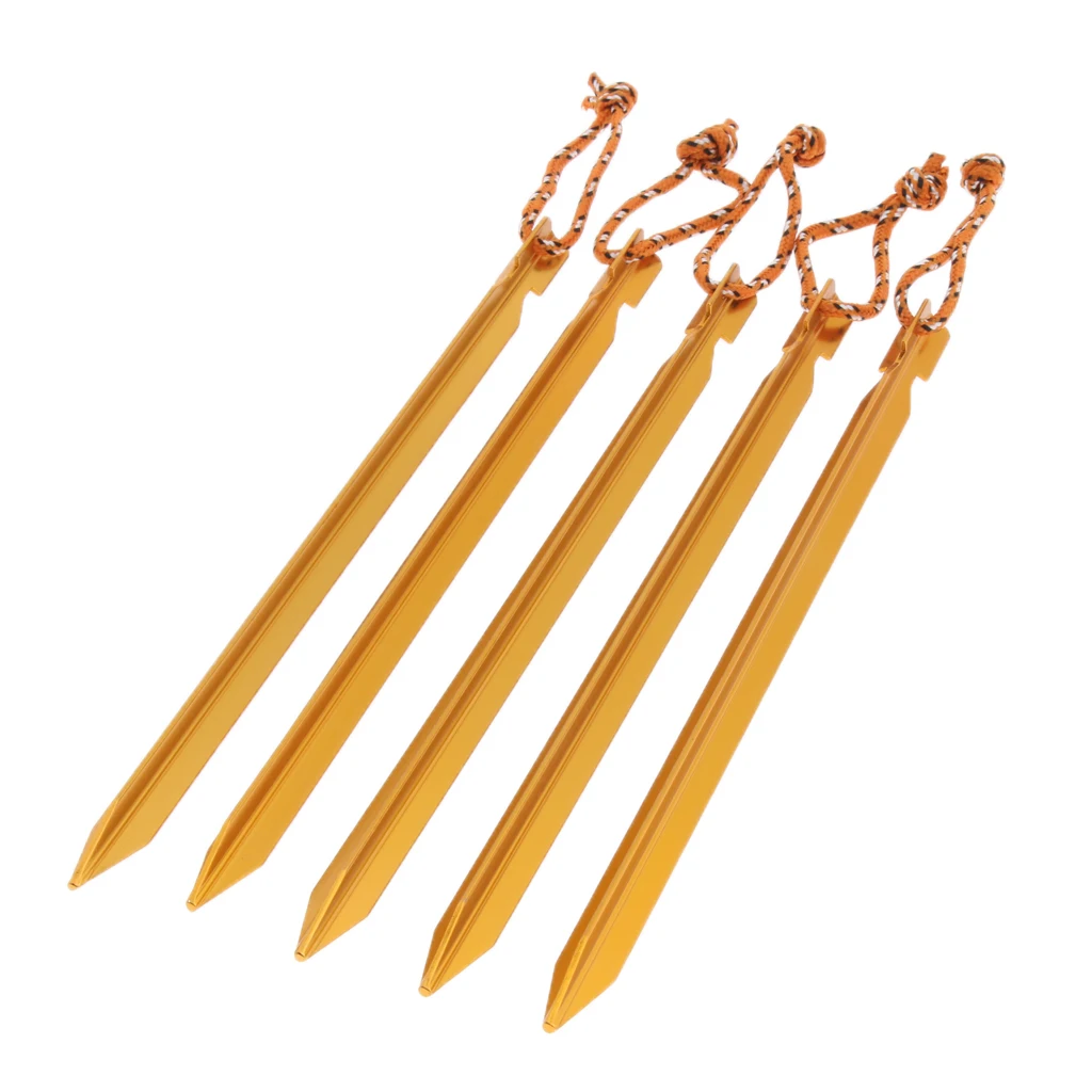 5Pcs Ultralight Triangle Tent Stakes Ground Nails Camping Hiking Tent Pegs