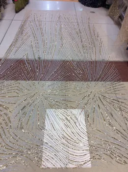 

5yard/lot african glitter lace fabric Cyndi-1010298 embroidered tulle lace with glued glitter for party dress