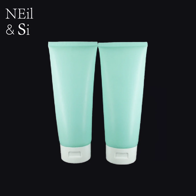 200g Mint Green Plastic Makeup Cream Bottle Refillable Cosmetics Facial