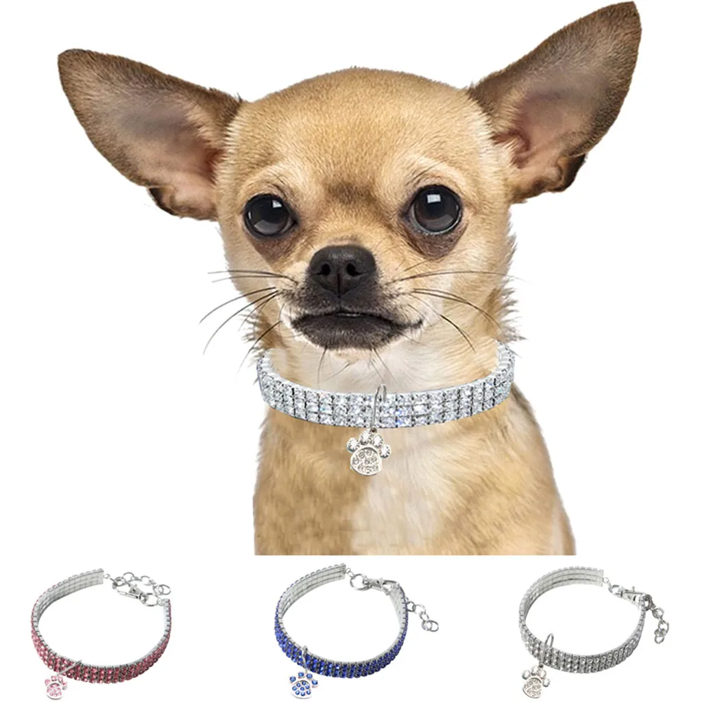 

Mini Pet Luxury Collar Fancy Rhinestone Necklace Xs Dog Harness Adjustable Collar For Small Dogs And Cats Pets Accessory