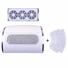 110V 220V Nail Art Dust Suction Collector 3 Fans Nail dust Collector Nail Dust Cleanser Collector