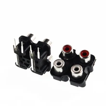 5 шт. печатного монтажа 4 позиции Стерео Аудио Видео разъем RCA гнездовой разъем