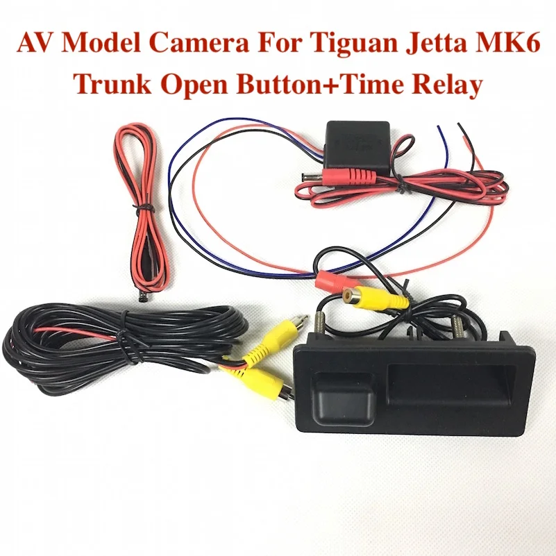 

BODENLA Rear Trunk Button AV Rearview Camera Reverse With Time Relay RCD330 Plus RCD330G For VW Tiguan Jetta MK6