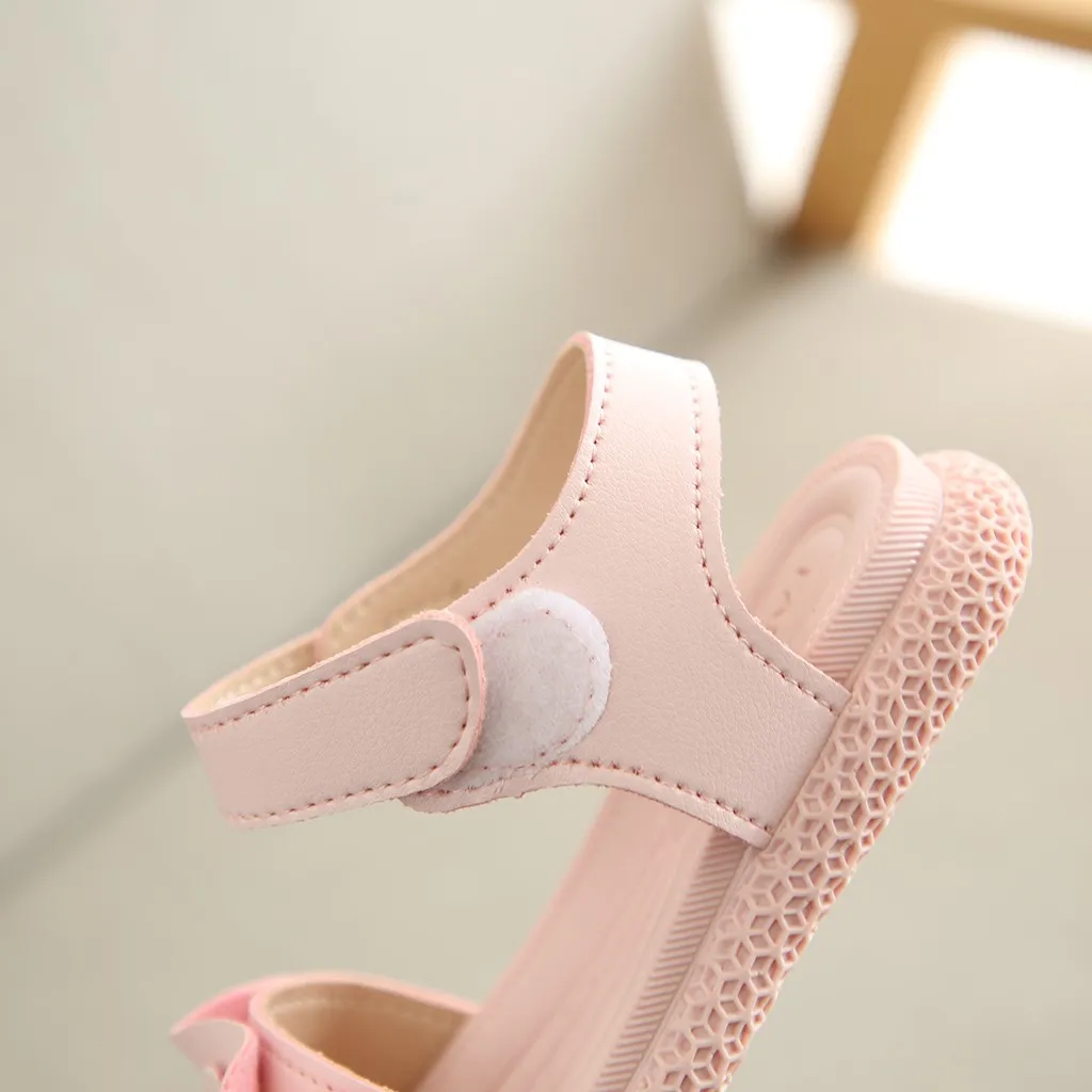 Новинка; летняя детская пляжная обувь принцессы с цветочным принтом для маленьких девочек; сандалии; простая модная обувь для малышей; Прямая поставка