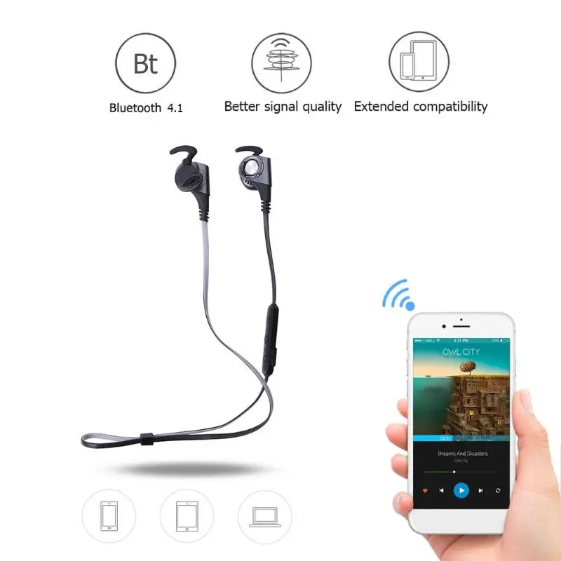 Водонепроницаемые Bluetooth наушники с подсветкой 4 1x25x20 мм|Наушники и гарнитуры| |