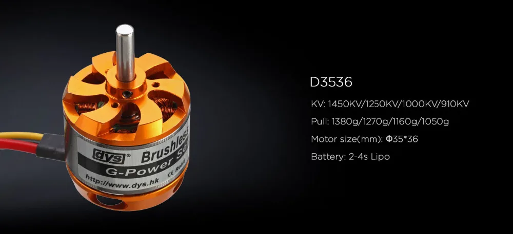 DYS D3536 1100KV 1400KV 1700KV бесщеточный Outrunner двигатель для компактного мультикоптера RC самолет вертолет