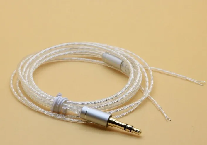 DIY headphone cable Moving iron Unit Silver plated headphone cable