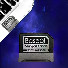 BaseQi алюминий Minidrive с 256 ГБ хранения для microsoft Surface Book I/II 13,5 дюймов