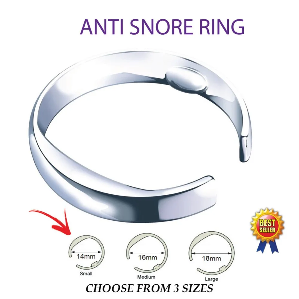 

3 Sizes Acupressure Anti Snoring Natural Ring Reflexology Treatment Against Snoring Solution Device Apnea Help Sleeping #277908