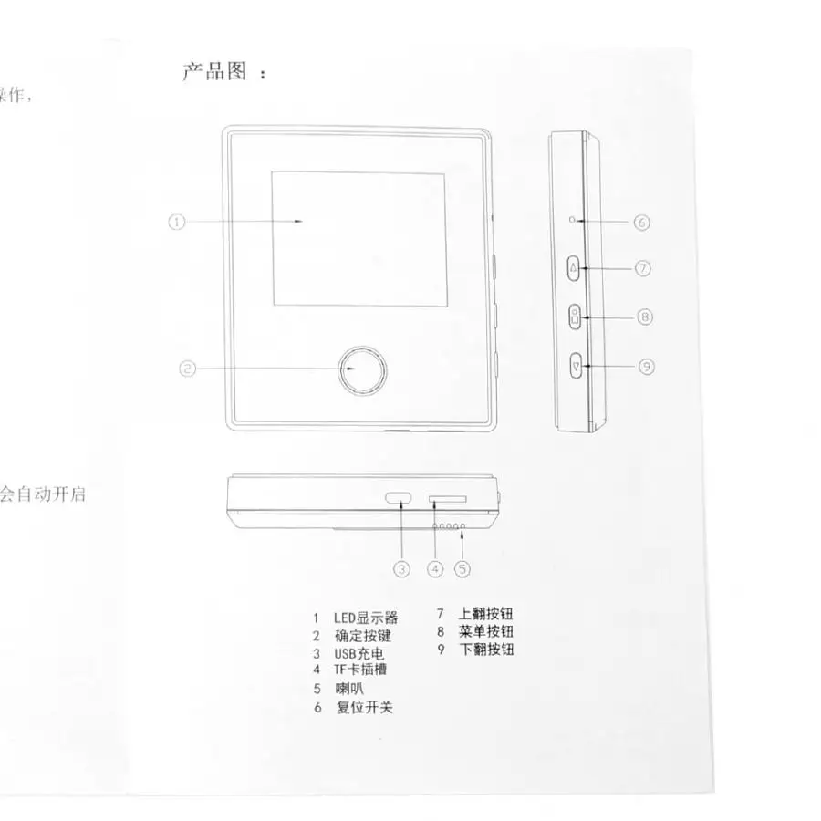 Door Camera 2.8 Inch Monitor Smart Video Doorbell HD300 Thousand Pixel PIR Motion Detection Electronic Doorbell Door Viewer